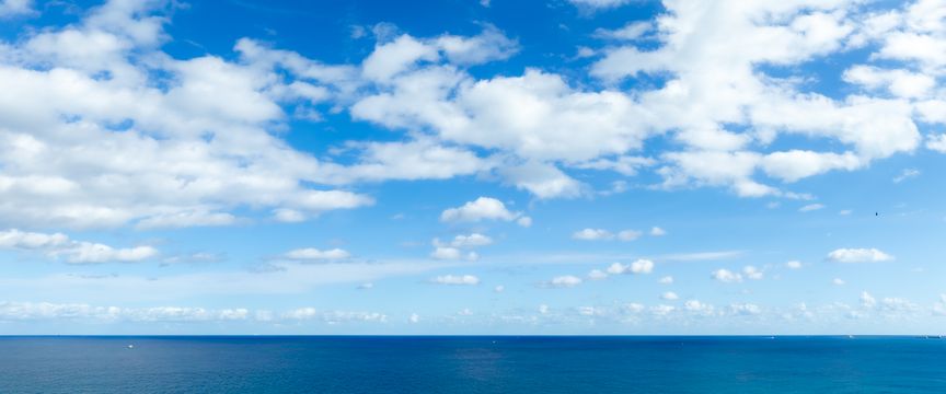 Blue Sky With Ocean sky #1 — real panoramic sky for replacement
