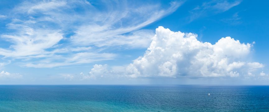 Blue Sky With Ocean sky #7 — real panoramic sky for replacement