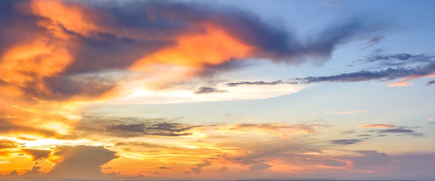 Cloudy And Colorful sky #1 — real panoramic sky for replacement
