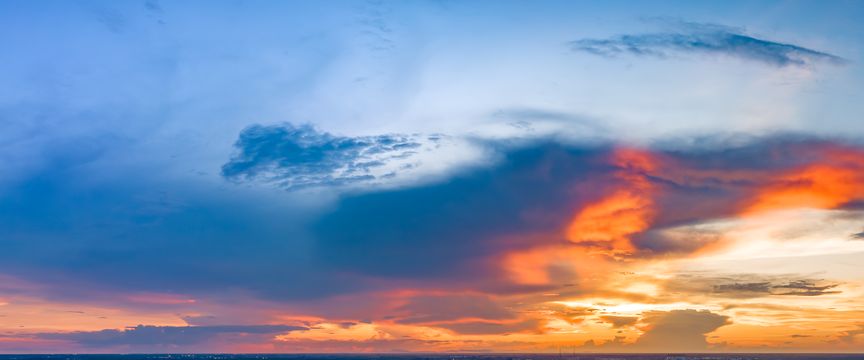 Cloudy And Colorful sky #5 — real panoramic sky for replacement