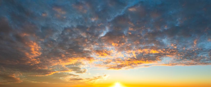 Golden Sun sky #5 — real panoramic sky for replacement