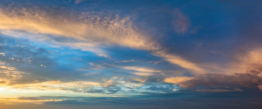 Golden Sun sky #8 — real panoramic sky for replacement