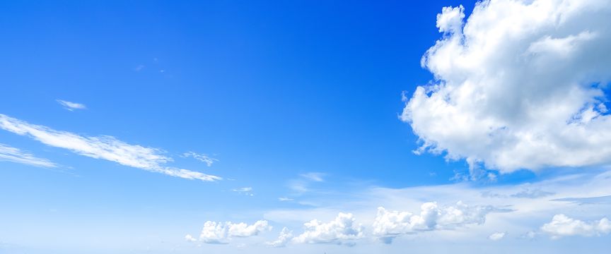 Mostly Clear Blue Skies sky #4 — real panoramic sky for replacement