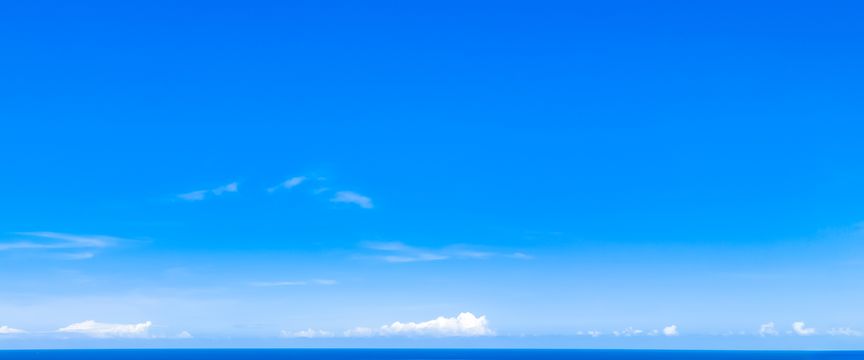 Mostly Clear Blue Skies sky #5 — real panoramic sky for replacement