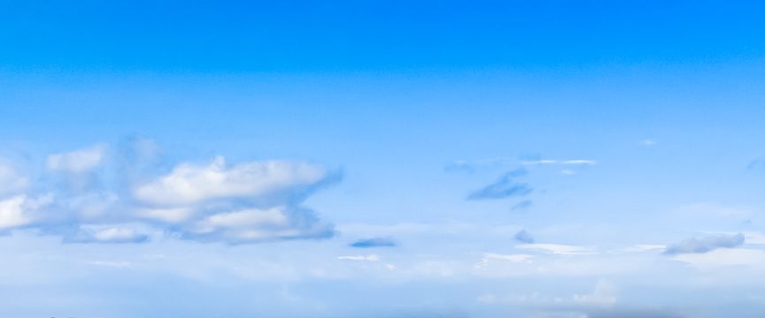Mostly Clear Blue Skies sky #6 — real panoramic sky for replacement