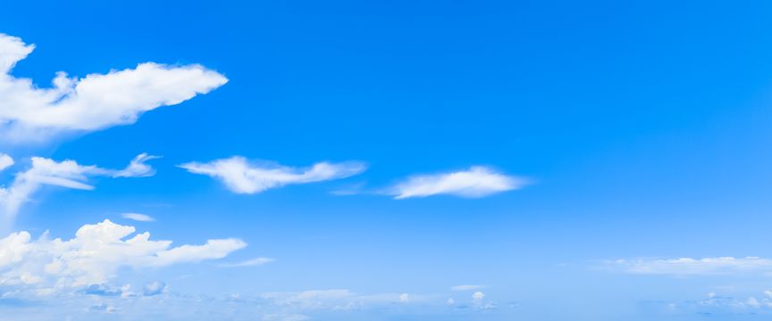 Mostly Clear Blue Skies sky #9 — real panoramic sky for replacement