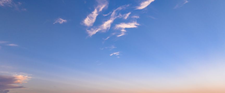 Mostly Clear Sunrise sky #9 — real panoramic sky for replacement
