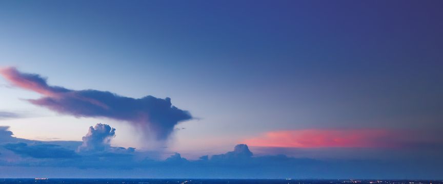 Post Sunset sky #1 — real panoramic sky for replacement