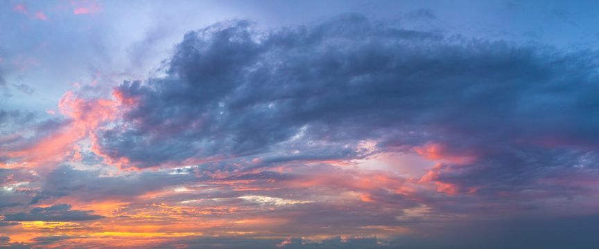 Post Sunset sky #9 — real panoramic sky for replacement