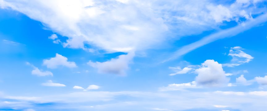 Puffy Cloud Blue Skies sky #1 — real panoramic sky for replacement