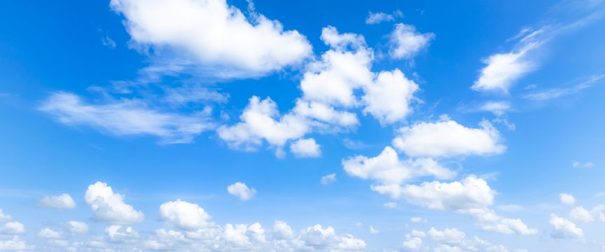 Puffy Cloud Blue Skies sky #3 — real panoramic sky for replacement