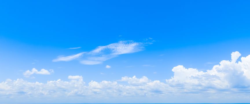 Puffy Cloud Blue Skies sky #6 — real panoramic sky for replacement