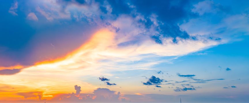 Whimsical And Wispy sky #5 — real panoramic sky for replacement