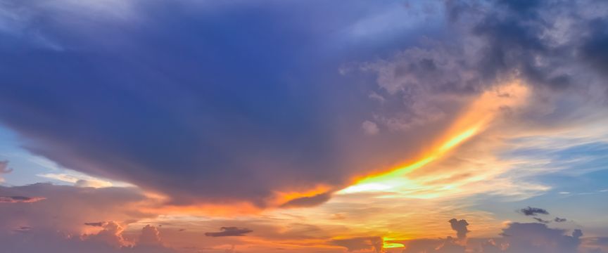 Whimsical And Wispy sky #7 — real panoramic sky for replacement