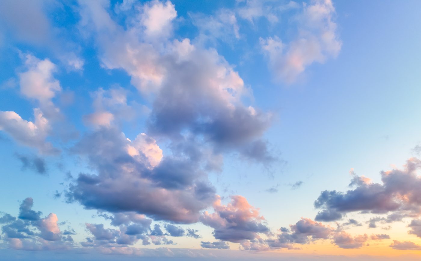 Puffy Cloud Sunrise — 51 real panoramic skies
