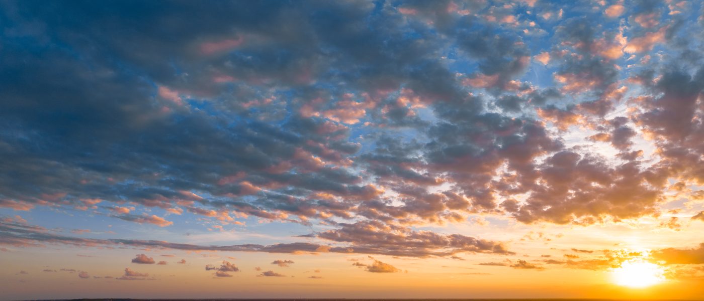 Wispy Cloud Sunrise — 52 real panoramic skies